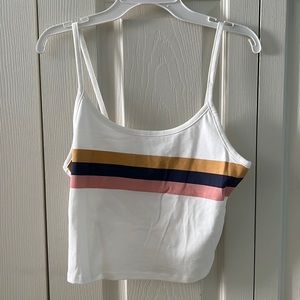 American Eagle Striped Cropped Tank Top!! Never worn!!